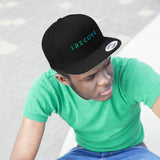 Black snapback hat